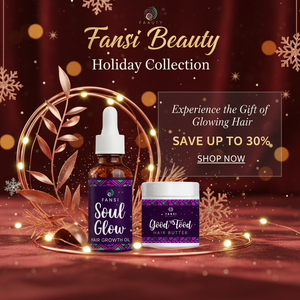 Holiday Banner with Soul Glow and Good Food Hair Butter